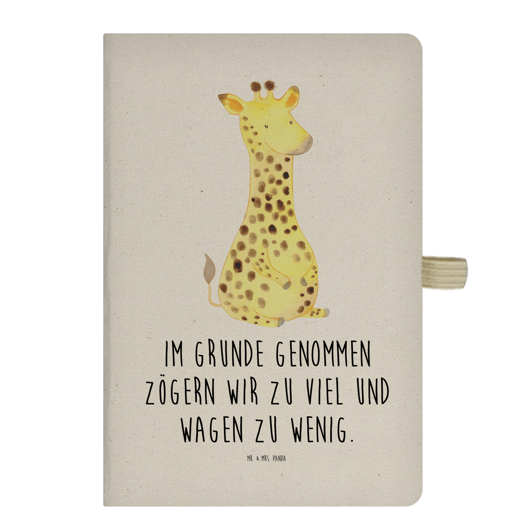 Baumwoll Notizbuch Giraffe Zufrieden Notizen, Eintragebuch, Tagebuch, Notizblock, Adressbuch, Journal, Kladde, Skizzenbuch, Notizheft, Schreibbuch, Schreibheft, Afrika, Wildtiere, Giraffe, Zufrieden, Glück, Abenteuer