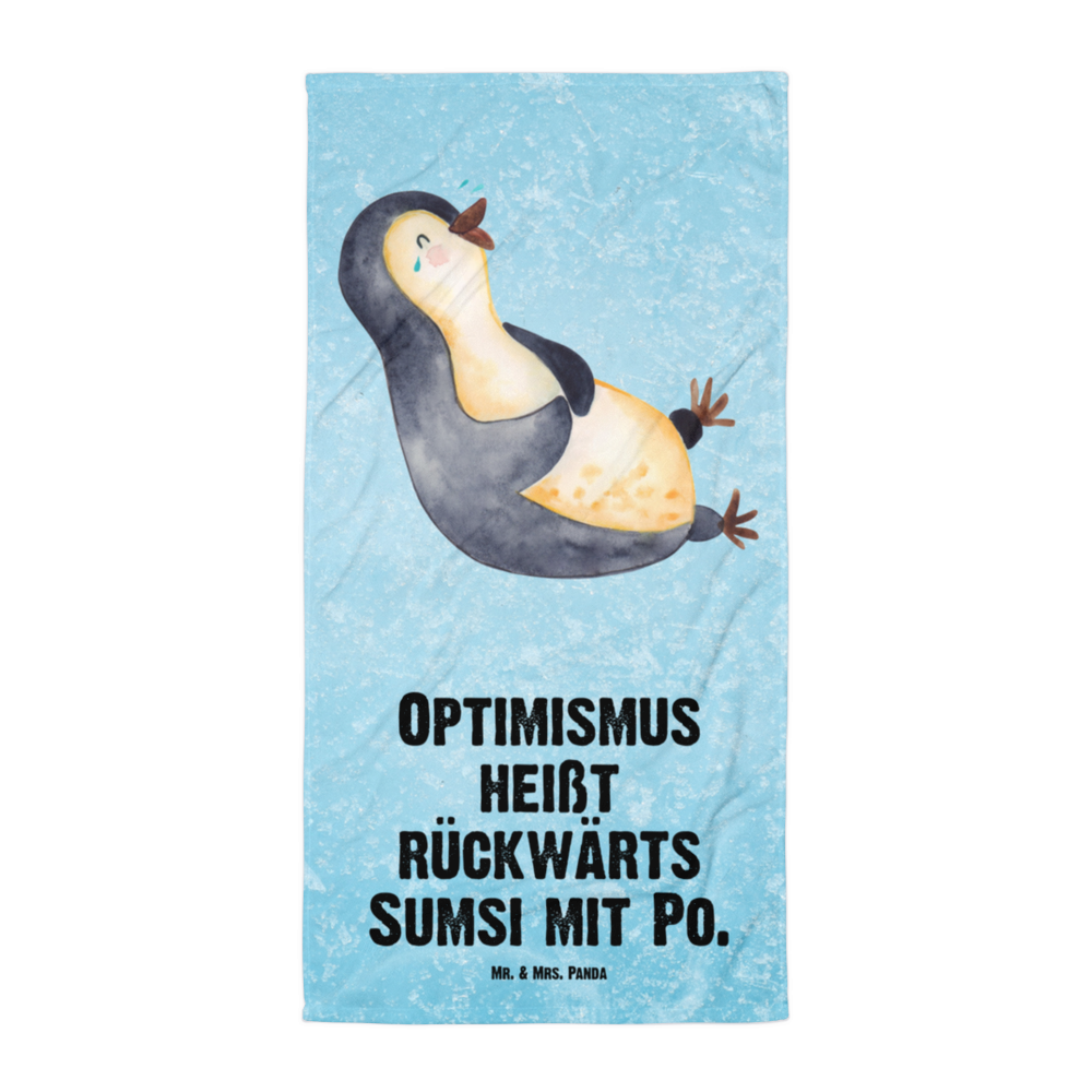 XL Badehandtuch Pinguin lachend Handtuch, Badetuch, Duschtuch, Strandtuch, Saunatuch, Pinguin, Pinguine, lustiger Spruch, Optimismus, Fröhlich, Lachen, Humor, Fröhlichkeit