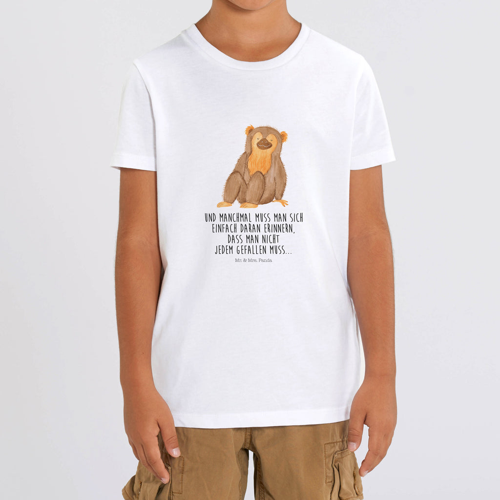 Organic Kinder T-Shirt Affe Kinder T-Shirt, Kinder T-Shirt Mädchen, Kinder T-Shirt Jungen, Afrika, Wildtiere, Affe, Äffchen, Affen, Selbstliebe, Respekt, Motivation, Selbstachtung, Liebe, Selbstbewusstsein, Selfcare