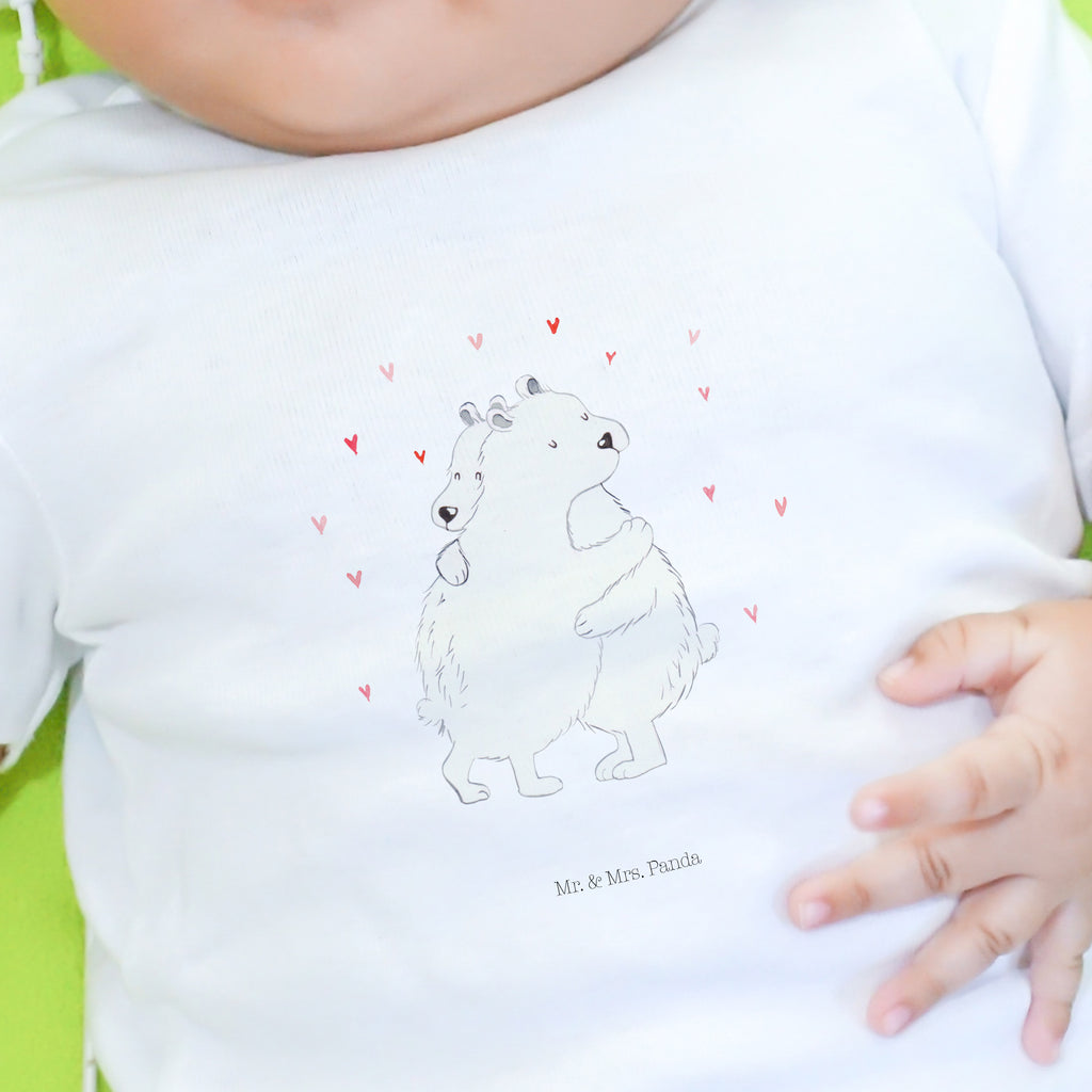 Organic Baby Shirt Eisbär Umarmen Baby T-Shirt, Jungen Baby T-Shirt, Mädchen Baby T-Shirt, Shirt, Tiermotive, Gute Laune, lustige Sprüche, Tiere