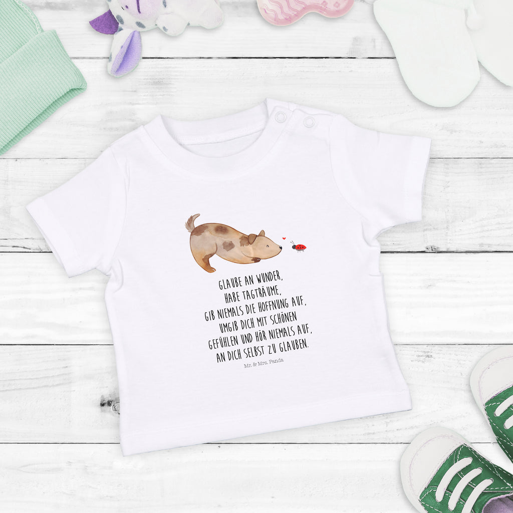Organic Baby Shirt Hund Marienkäfer Baby T-Shirt, Jungen Baby T-Shirt, Mädchen Baby T-Shirt, Shirt, Hund, Hundemotiv, Haustier, Hunderasse, Tierliebhaber, Hundebesitzer, Sprüche, Hunde, Hundespruch, Marienkäfer, Mischling, Mischlinghund
