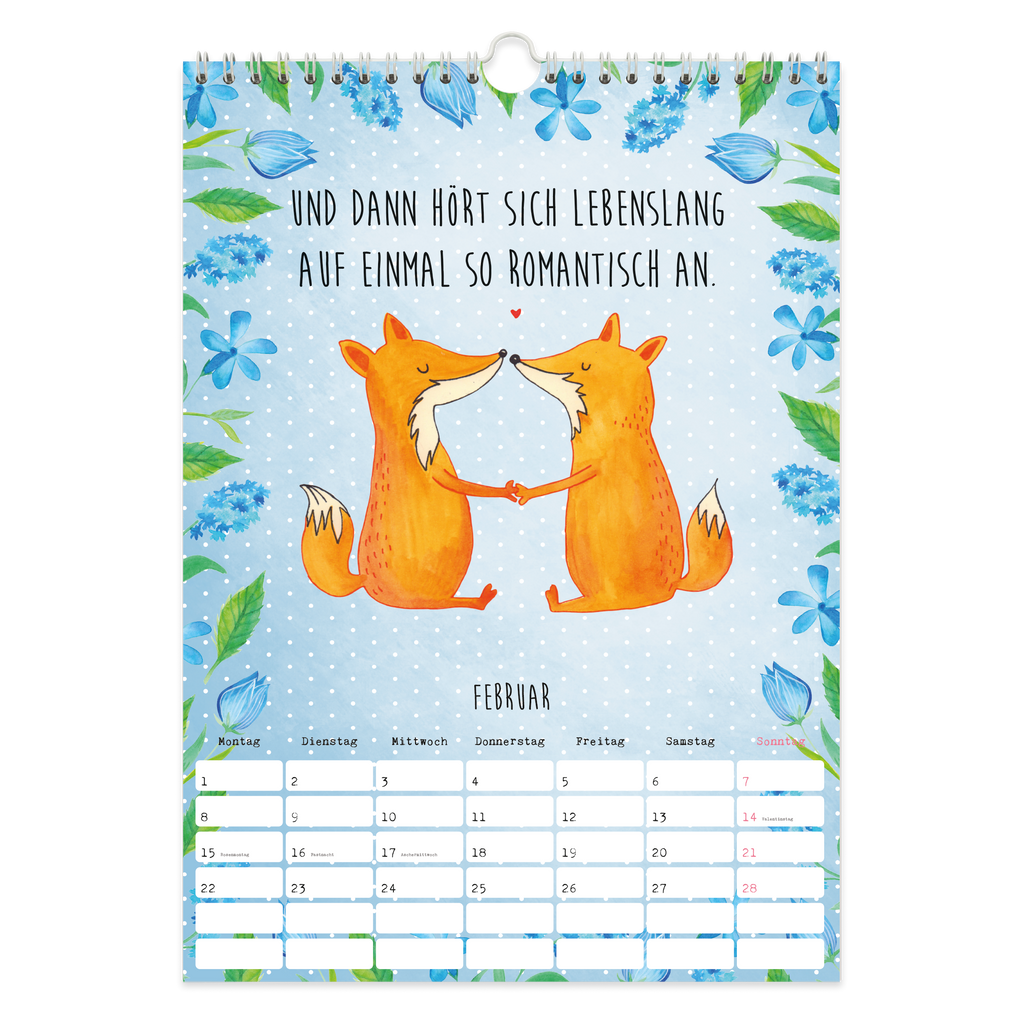 A4 Wandkalender 2024 Fuchs Collection Kalender, Jahreskalender, Terminplaner, Kalender mit Feiertagen, Küchenkalender, Fuchs