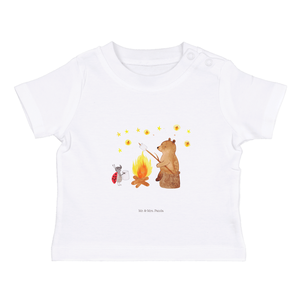 Organic Baby Shirt Bär & Marienkäfer Lagerfeuer Baby T-Shirt, Jungen Baby T-Shirt, Mädchen Baby T-Shirt, Shirt, Bär, Teddy, Teddybär, Lagerfeuer