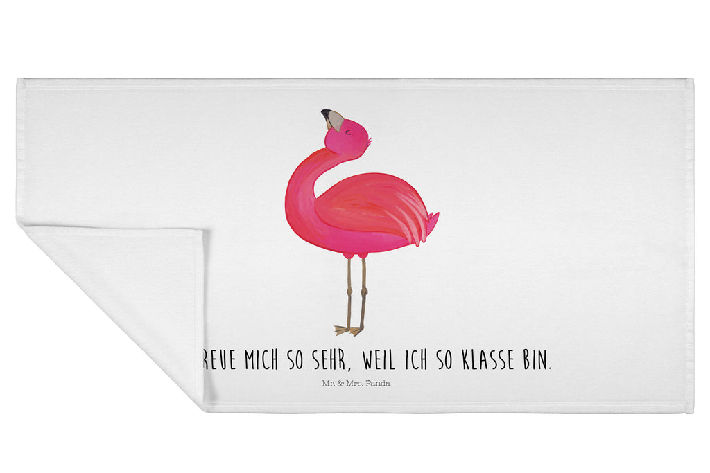 Handtuch Flamingo stolz Duschtuch, Badetuch, Strandtuch, Saunatuch, Kinder Handtuch, Flamingo, stolz, Freude, Selbstliebe, Selbstakzeptanz, Freundin, beste Freundin, Tochter, Mama, Schwester