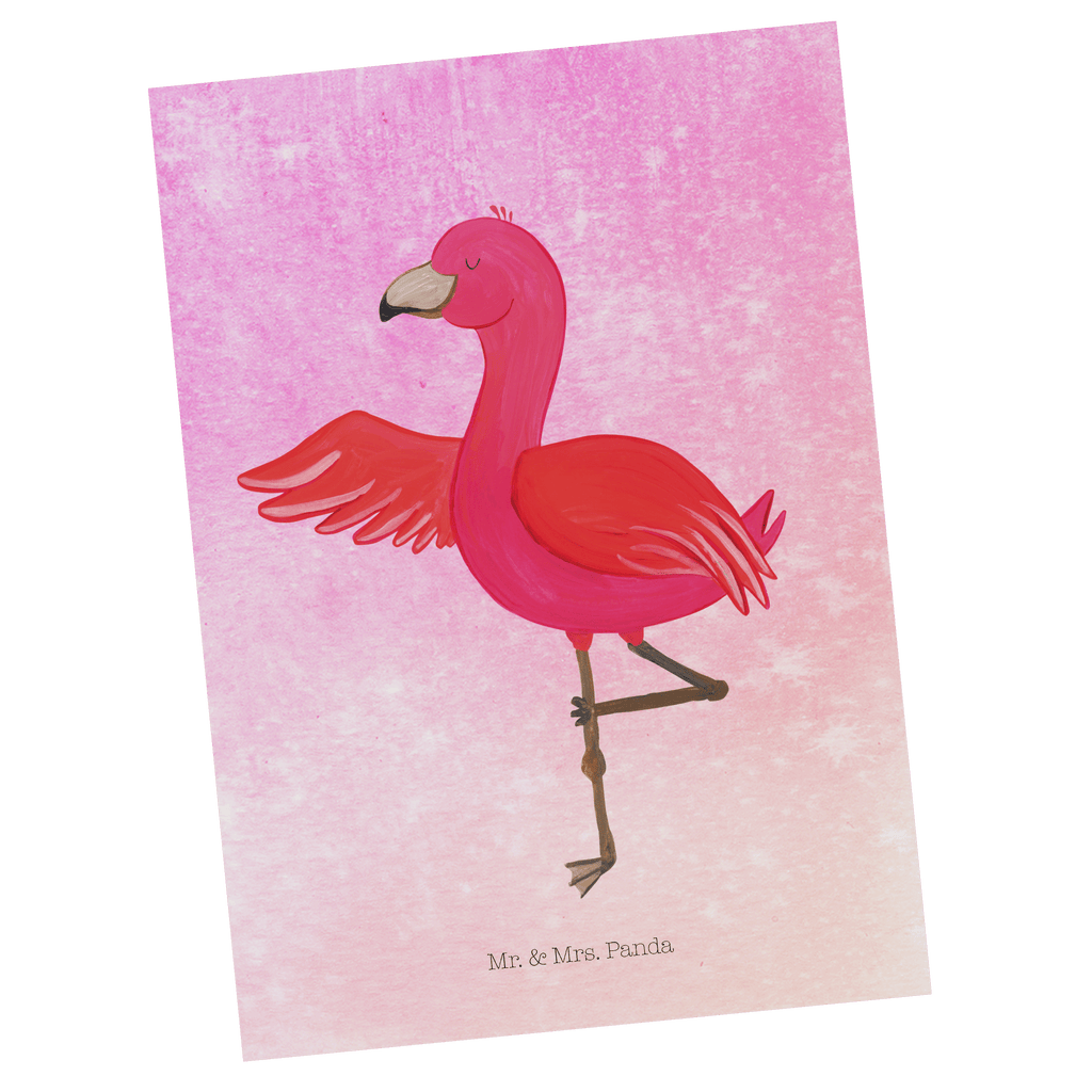Postkarte Flamingo Yoga Postkarte, Karte, Geschenkkarte, Grußkarte, Einladung, Ansichtskarte, Geburtstagskarte, Einladungskarte, Dankeskarte, Flamingo, Vogel, Yoga, Namaste, Achtsamkeit, Yoga-Übung, Entspannung, Ärger, Aufregen, Tiefenentspannung