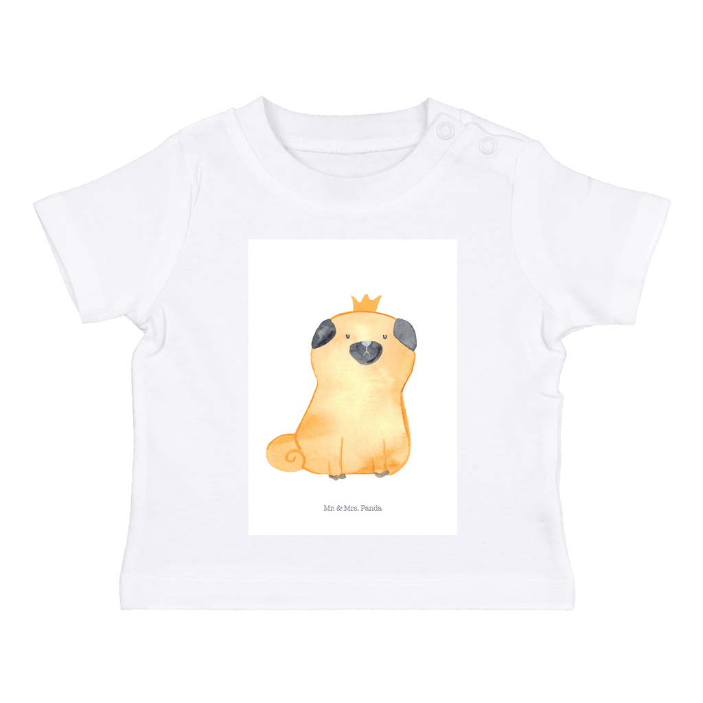 Organic Baby Shirt Mops Krone Baby T-Shirt, Jungen Baby T-Shirt, Mädchen Baby T-Shirt, Shirt, Hund, Hundemotiv, Haustier, Hunderasse, Tierliebhaber, Hundebesitzer, Sprüche, Mops, allergisch, kinderlos, Hausregel, Hundebesitzer. Spruch, lustig
