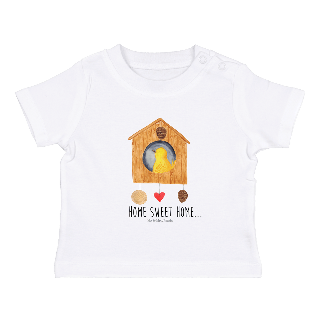 Organic Baby Shirt Vogelhaus Home Baby T-Shirt, Jungen Baby T-Shirt, Mädchen Baby T-Shirt, Shirt, Tiermotive, Gute Laune, lustige Sprüche, Tiere, Vogelhaus, Vogel, Home sweet Home, Einzug, Umzug, Geschenk, Einzugsgeschenk, Hausbau, Haus