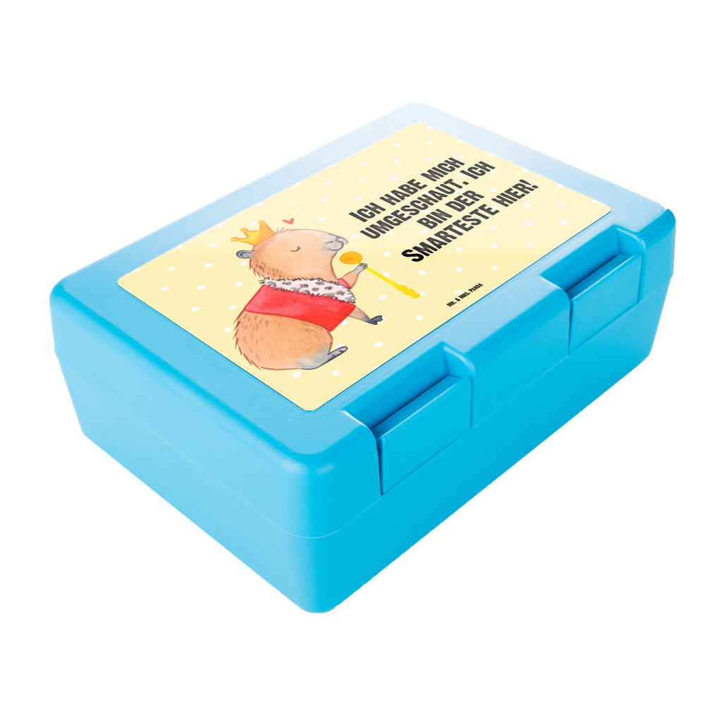 Brotdose Capybara König Brotbox, Snackbox, Lunch box, Butterbrotdose, Brotzeitbox, Tiermotive, Gute Laune, lustige Sprüche, Tiere, Capybara, König
