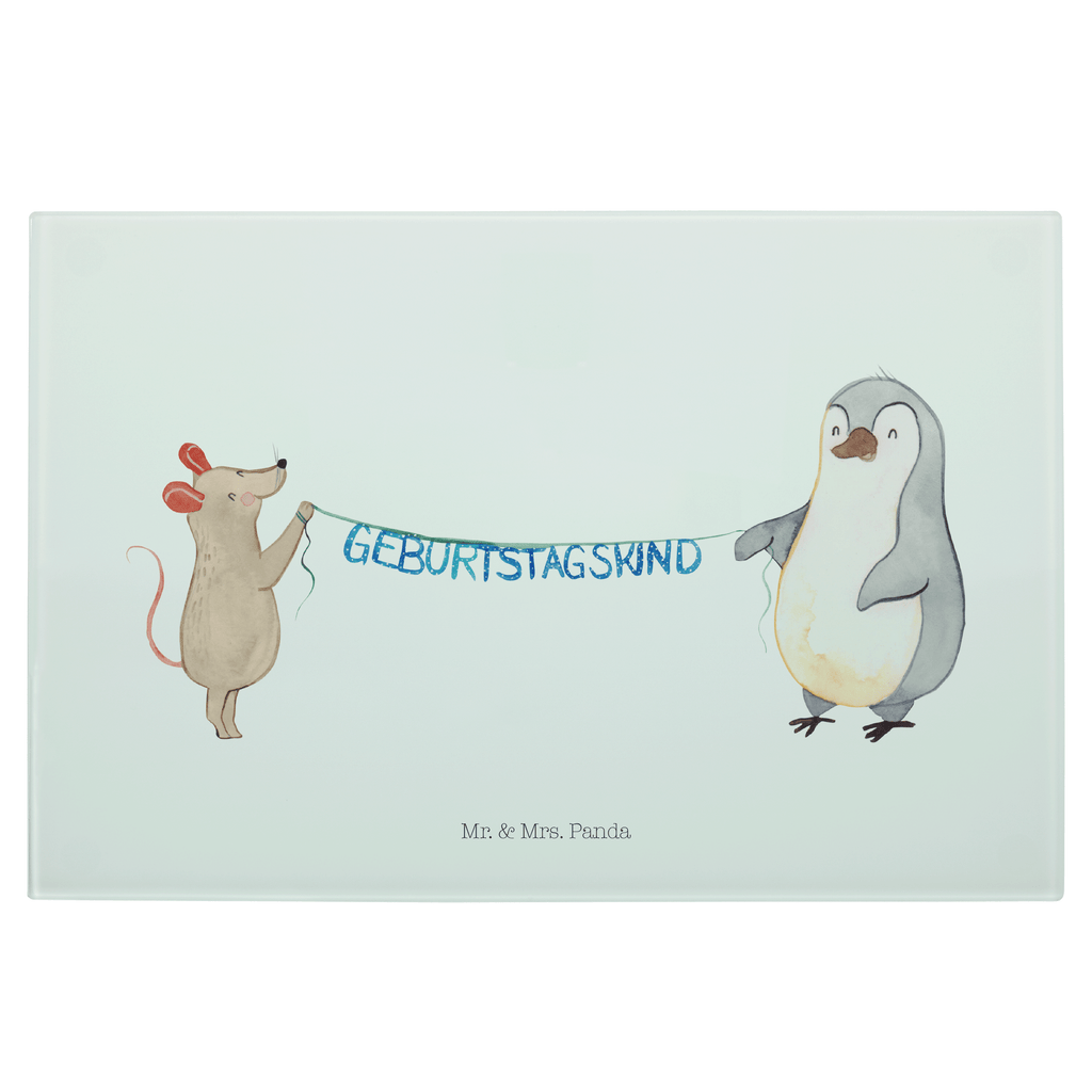 Glasschneidebrett Maus Pinguin Geburtstag Glasschneidebrett, Schneidebrett, Frühstücksbrett, Küche, Geburtstag, Geburtstagsgeschenk, Geschenk, Maus, Pinguin, Geburtstage, Happy Birthday, Geburtstagsfeier