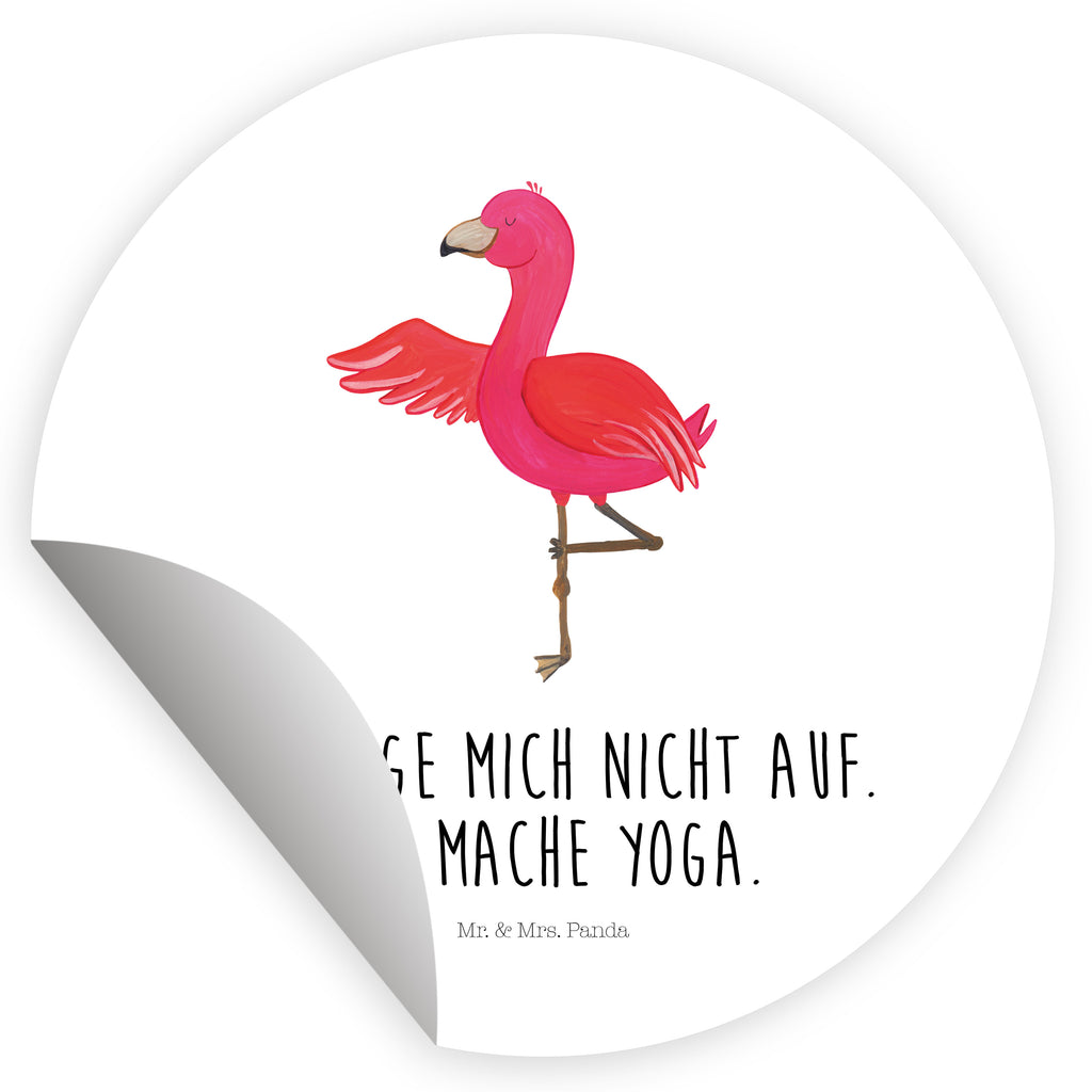 Rund Aufkleber Flamingo Yoga Sticker, Aufkleber, Etikett, Kinder, rund, Flamingo, Vogel, Yoga, Namaste, Achtsamkeit, Yoga-Übung, Entspannung, Ärger, Aufregen, Tiefenentspannung