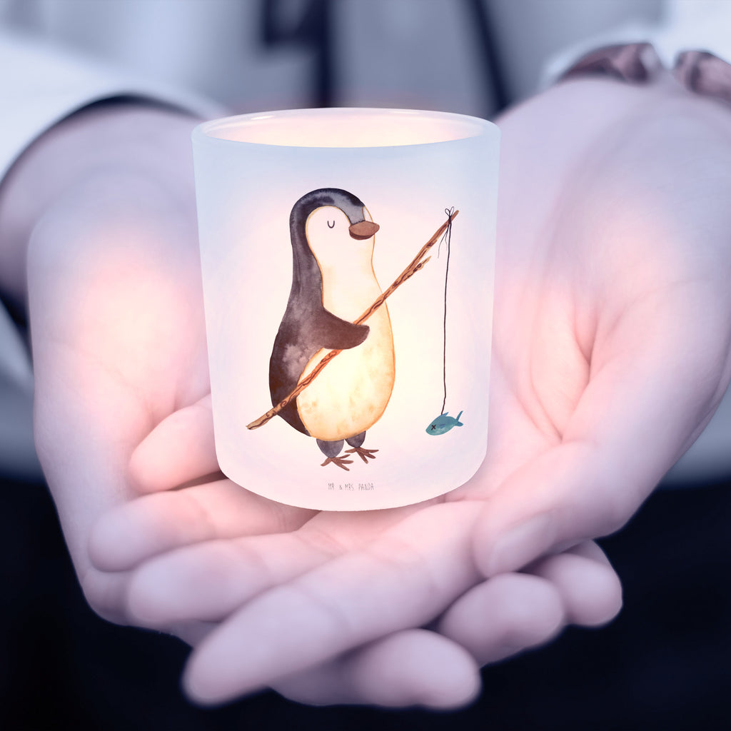 Windlicht Pinguin Angler Windlicht Glas, Teelichtglas, Teelichthalter, Teelichter, Kerzenglas, Windlicht Kerze, Kerzenlicht, Pinguin, Pinguine, Angeln, Angler, Tagträume, Hobby, Plan, Planer, Tagesplan, Neustart, Motivation, Geschenk, Freundinnen, Geschenkidee, Urlaub, Wochenende