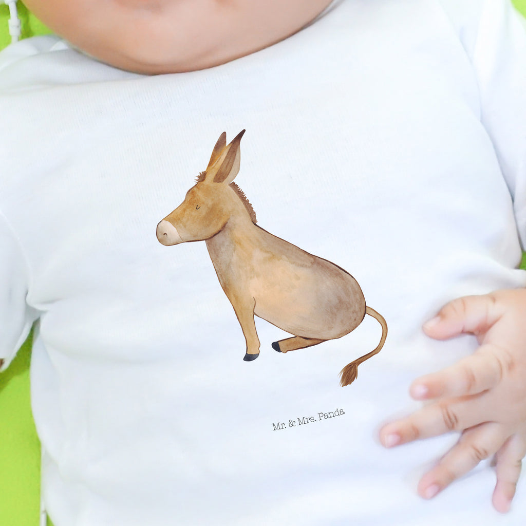 Organic Baby Shirt Esel Baby T-Shirt, Jungen Baby T-Shirt, Mädchen Baby T-Shirt, Shirt, Tiermotive, Gute Laune, lustige Sprüche, Tiere, Esel, Weisheit, Lebensmut, Lebensglück, Ziel, Lebensziel, Mut, erfolg, tapferkeit, positive gedanken, zuversicht