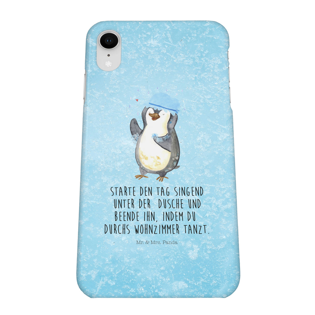 Handyhülle Pinguin Duschen Iphone XR Handyhülle, Iphone XR, Handyhülle, Premium Kunststoff, Pinguin, Pinguine, Dusche, duschen, Lebensmotto, Motivation, Neustart, Neuanfang, glücklich sein