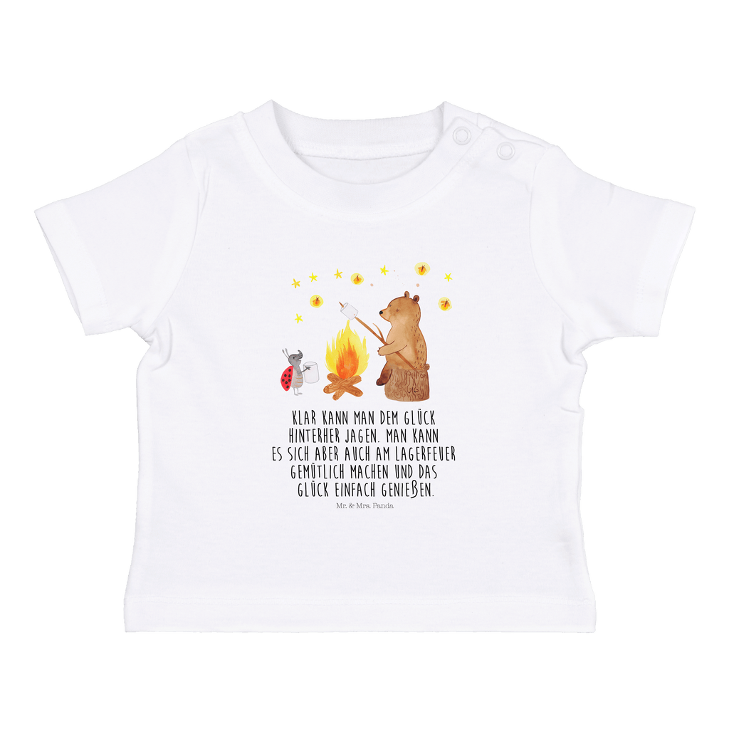 Organic Baby Shirt Bär & Marienkäfer Lagerfeuer Baby T-Shirt, Jungen Baby T-Shirt, Mädchen Baby T-Shirt, Shirt, Bär, Teddy, Teddybär, Lagerfeuer