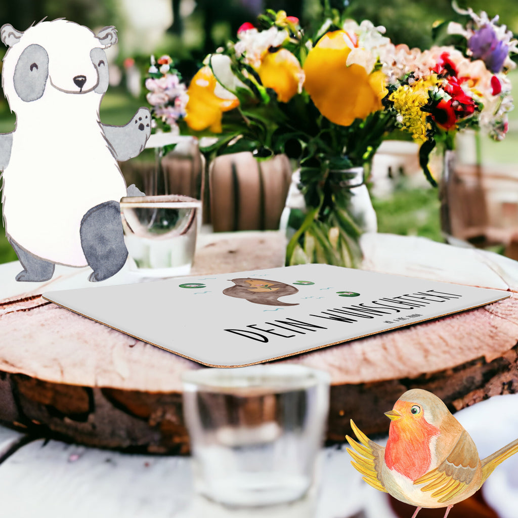 Personalisiertes Tischset Otter mit Seerose Personalisiertes Tischet, Personalisierter Tischuntersetzer, Personalisiertes Platzset, Otter, Fischotter, Seeotter, Otter Seeotter See Otter