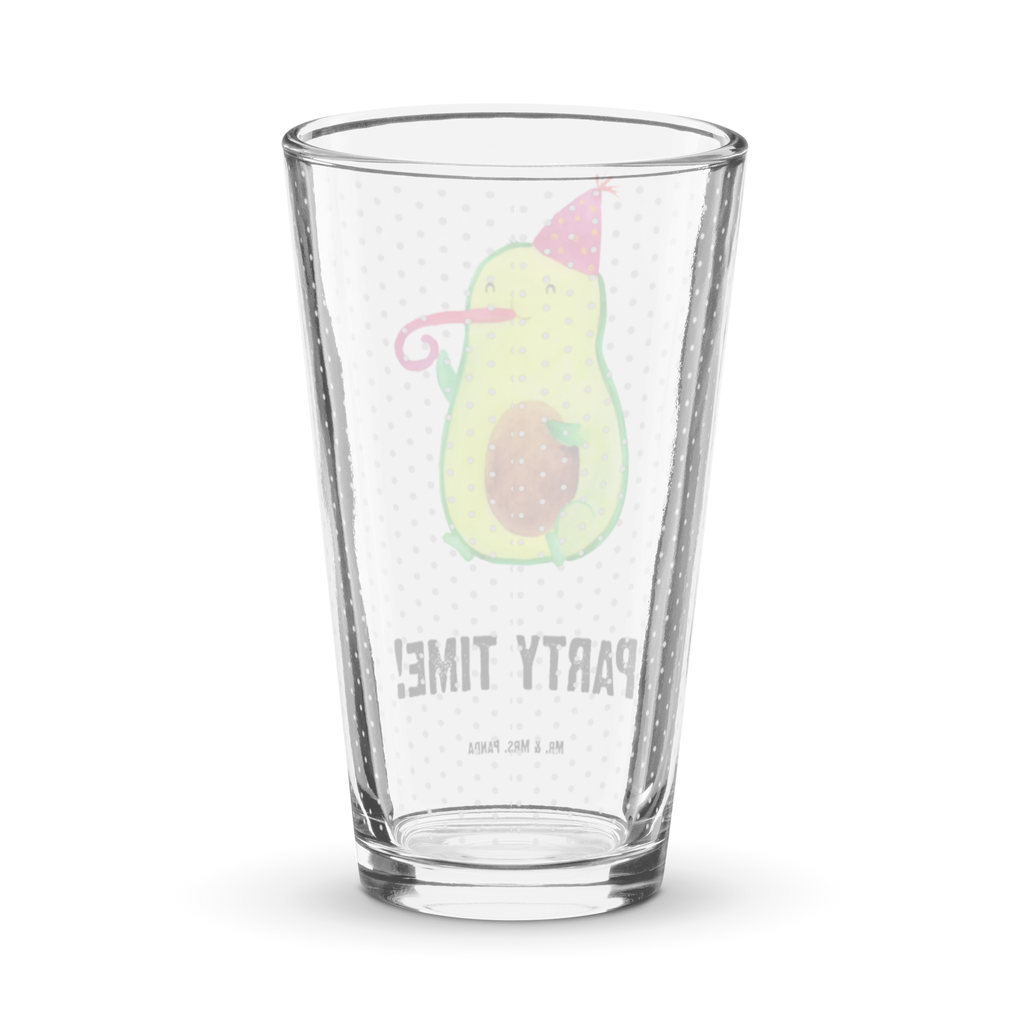 Premium Trinkglas Avocado Party Time Trinkglas, Glas, Pint Glas, Bierglas, Cocktail Glas, Wasserglas, Avocado, Veggie, Vegan, Gesund