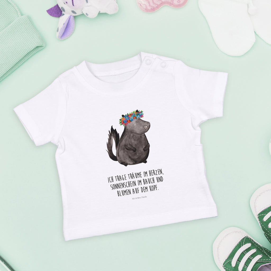 Organic Baby Shirt Stinktier Mädchen Baby T-Shirt, Jungen Baby T-Shirt, Mädchen Baby T-Shirt, Shirt, Stinktier, Skunk, Wildtier, Raubtier, Stinker, Stinki, Yoga, Namaste, Lebe, Liebe, Lache