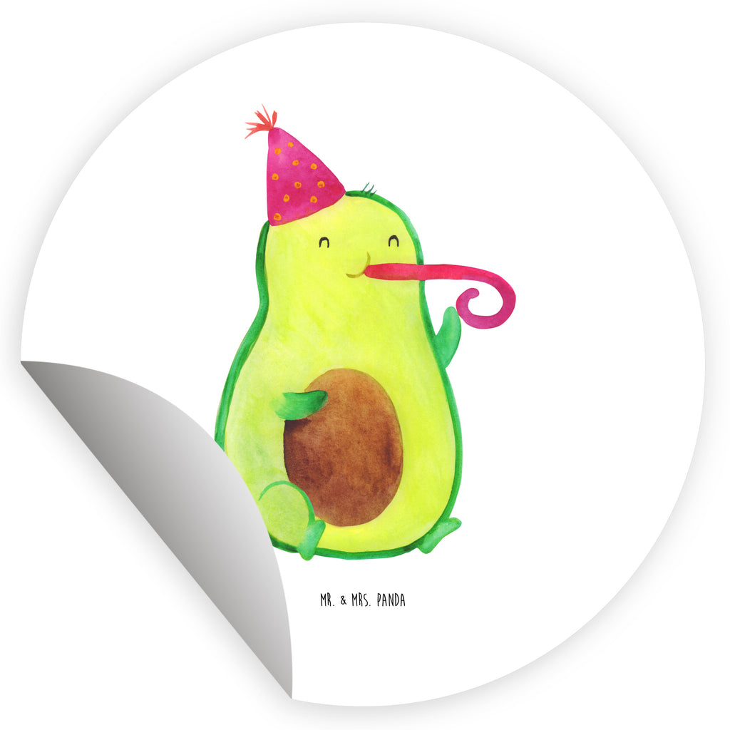 Rund Aufkleber Avocado Partyhupe Sticker, Aufkleber, Etikett, Kinder, rund, Avocado, Veggie, Vegan, Gesund, Party, Feierlichkeit, Feier, Fete, Geburtstag, Gute Laune, Tröte