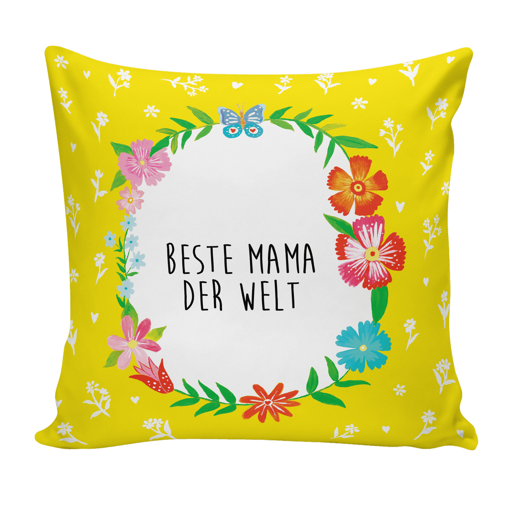 40x40 Kissen Design Frame Happy Girls Mama Kissenhülle, Kopfkissen, Sofakissen, Dekokissen, Motivkissen, Geschenk