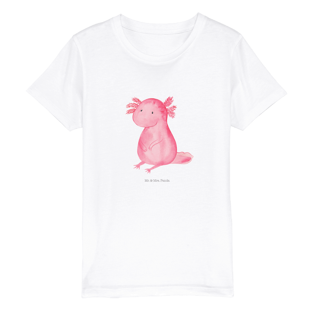 Organic Kinder T-Shirt Axolotl Kinder T-Shirt, Kinder T-Shirt Mädchen, Kinder T-Shirt Jungen, Axolotl, Molch, Axolot, vergnügt, fröhlich, zufrieden, Lebensstil, Weisheit, Lebensweisheit, Liebe, Freundin