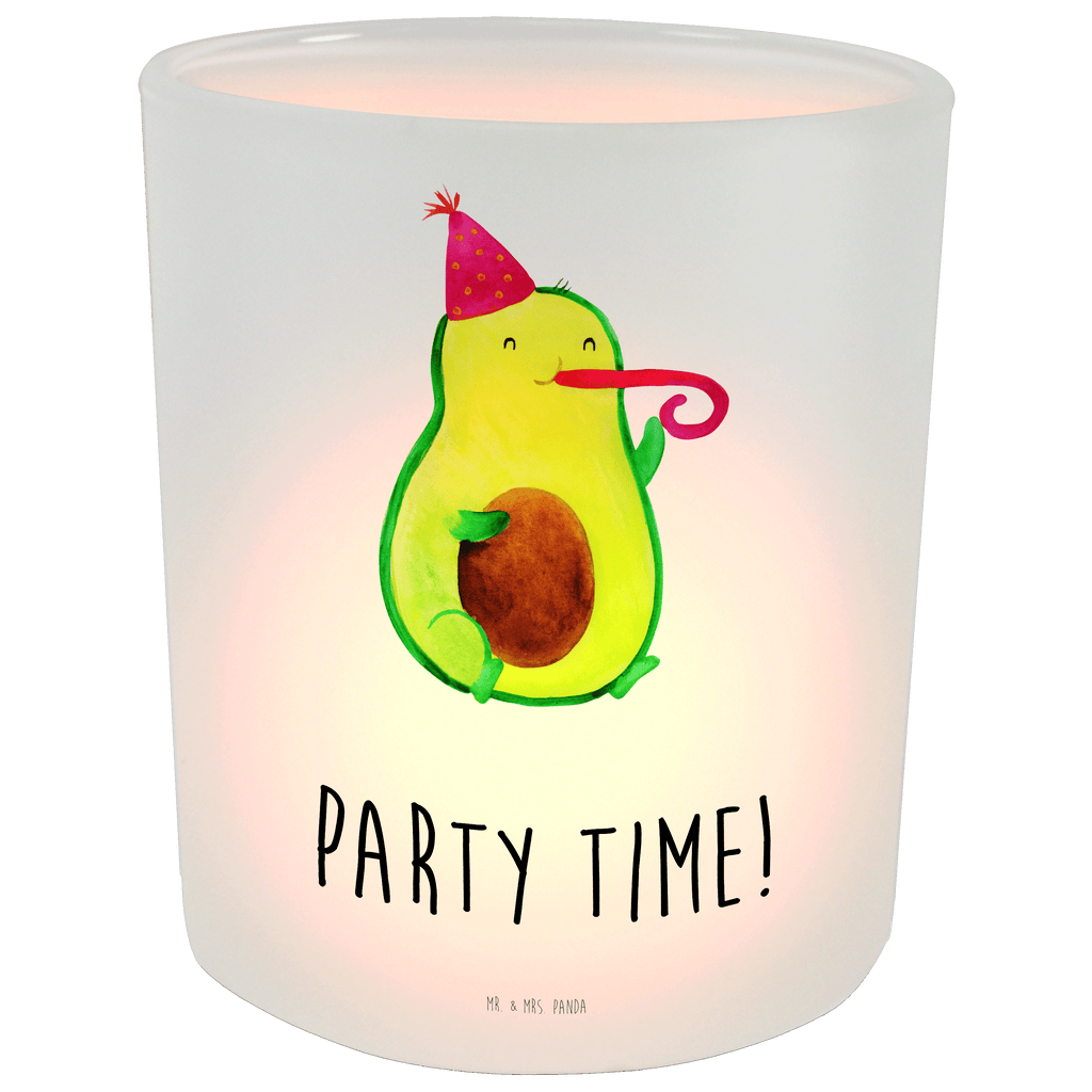 Windlicht Avocado Party Time Windlicht Glas, Teelichtglas, Teelichthalter, Teelichter, Kerzenglas, Windlicht Kerze, Kerzenlicht, Avocado, Veggie, Vegan, Gesund