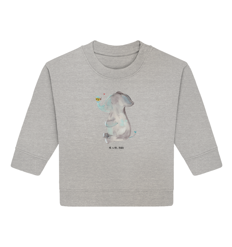 Organic Baby Pullover Elefant Biene Wunderschöner Baby Pullover /Sweatshirt von Mr. & Mrs. Panda <br /><br />Material: <br />- 85 % Baumwolle (Bio-Qualität, ringgesponnen, gekämmt)<br />- 15 % Polyester (recycelt)</li><li>Grammatur: 280 g/m²<br />- Schnitt: normale Passform</li><li>Eingesetzte Ärmel<br />- Knopfleiste mit 1 gleichfarbigen Druckknopf und 1 verdeckten Druckknopf an Schulter für einfacheres Anziehen, Tiermotive, Gute Laune, lustige Sprüche, Tiere, Elefant, Biene, Liebe, Liebesbeweis, Jahrestag, Liebesgeschenk, Heiratsantrag, Hochzeitsgeschenk, Liebesspruch