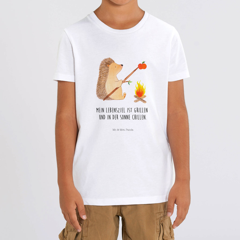 Organic Kinder T-Shirt Igel Grillen Kinder T-Shirt, Kinder T-Shirt Mädchen, Kinder T-Shirt Jungen, Tiermotive, Gute Laune, lustige Sprüche, Tiere, Igel, Grillen, Ziele, Motivation, arbeitslos, Sinn des Lebens, Spruch