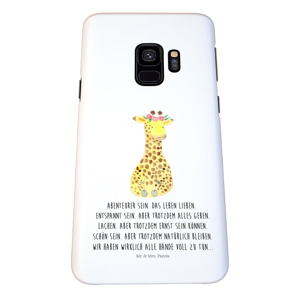 Handyhülle Giraffe Blumenkranz Samsung Galaxy S9, Handyhülle, Smartphone Hülle, Handy Case, Handycover, Hülle, Afrika, Wildtiere, Giraffe, Blumenkranz, Abenteurer, Selbstliebe, Freundin