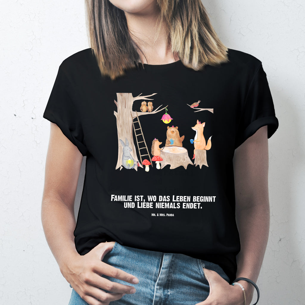 Personalisiertes T-Shirt Waldtiere Picknick T-Shirt Personalisiert, T-Shirt mit Namen, T-Shirt mit Aufruck, Männer, Frauen, Tiermotive, Gute Laune, lustige Sprüche, Tiere, Waldtiere, Picknick, Wald, Fuchs, Hase, Igel, Maus, Eichhörnchen