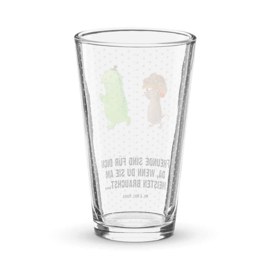 Premium Trinkglas Schildkröte & Maus Trinkglas, Glas, Pint Glas, Bierglas, Cocktail Glas, Wasserglas, Schildkröte, Maus, Freunde, Freundinnen, beste Freunde, beste Freundinnen