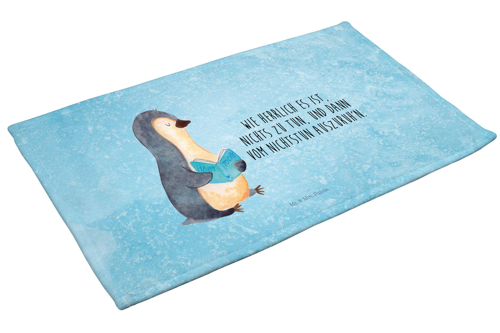 Handtuch Pinguin Buch Handtuch, Badehandtuch, Badezimmer, Handtücher, groß, Kinder, Baby, Pinguin, Pinguine, Buch, Lesen, Bücherwurm, Nichtstun, Faulenzen, Ferien, Urlaub, Freizeit