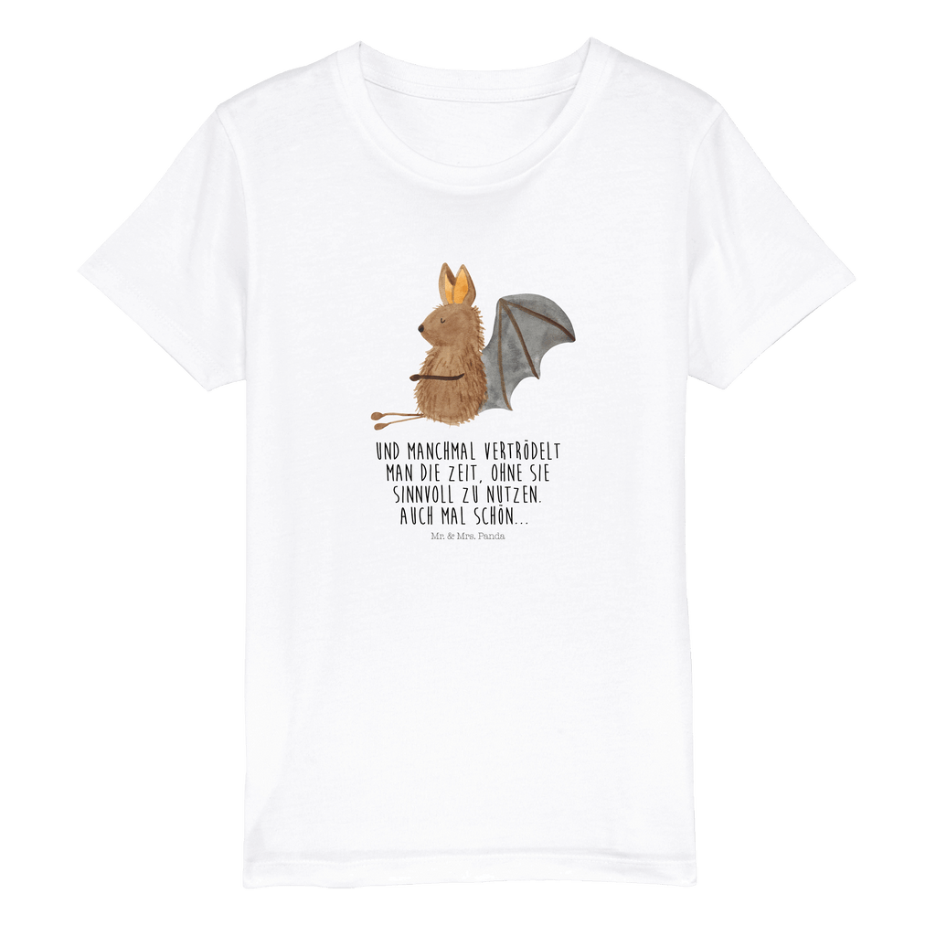 Organic Kinder T-Shirt Fledermaus Sitzen Kinder T-Shirt, Kinder T-Shirt Mädchen, Kinder T-Shirt Jungen, Tiermotive, Gute Laune, lustige Sprüche, Tiere, Fledermaus, Fledermäuse, Motivation, entspannen