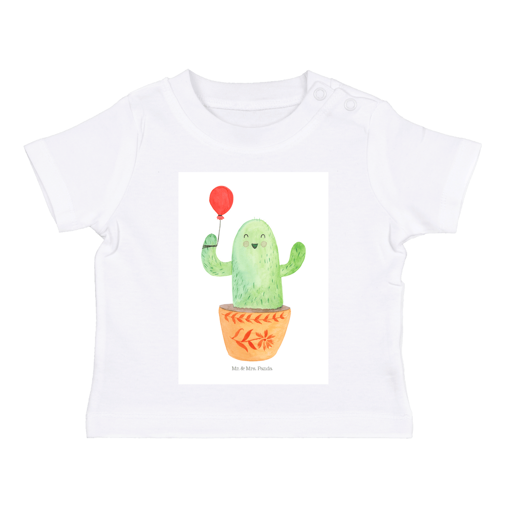 Organic Baby Shirt Kaktus Luftballon Baby T-Shirt, Jungen Baby T-Shirt, Mädchen Baby T-Shirt, Shirt, Kaktus, Kakteen, Luftballon, Neustart, Freude, Büro, Stress, Büroalltag, Freundin, Freund, Ausbildung, Prüfung