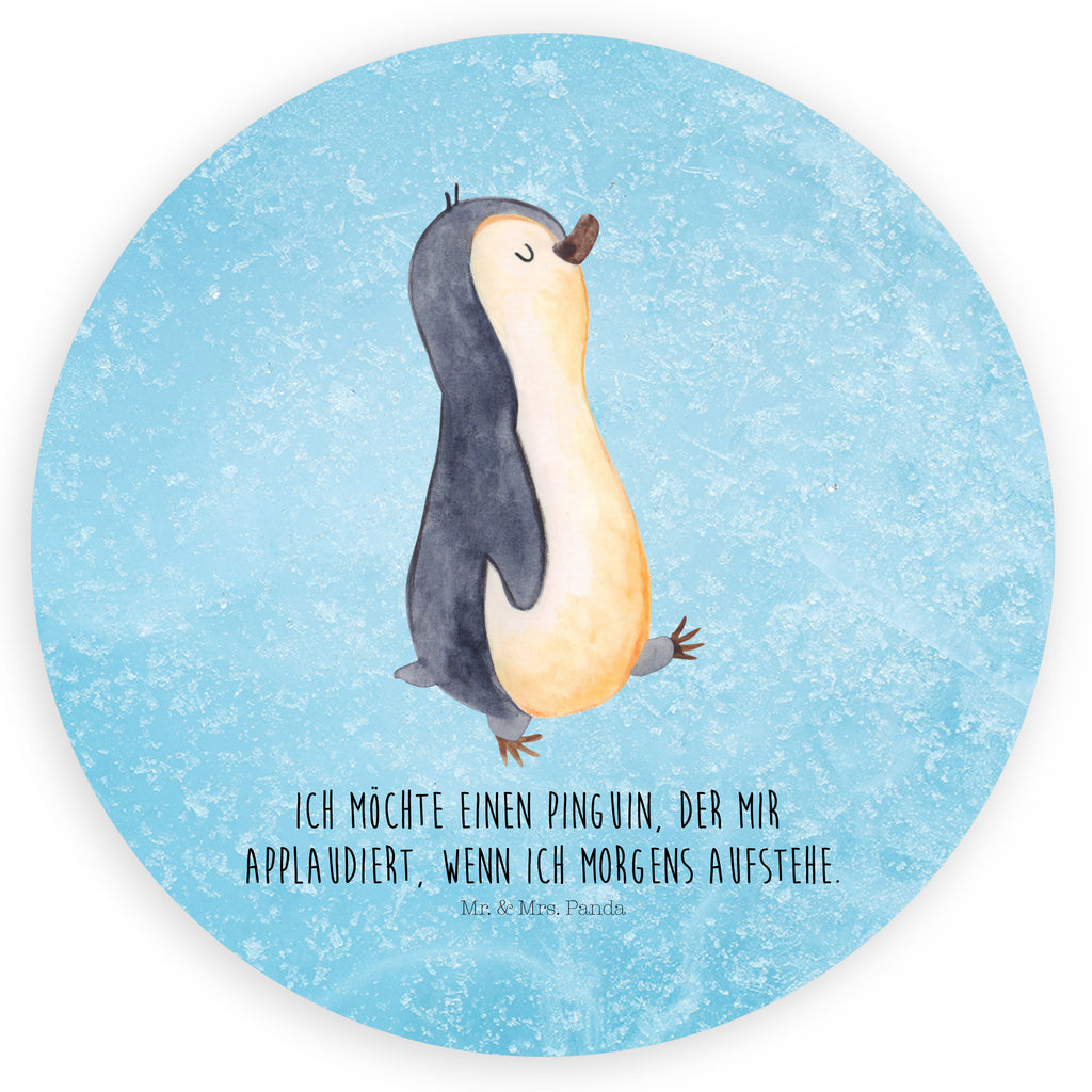 Rund Aufkleber Pinguin marschierend Sticker, Aufkleber, Etikett, Pinguin, Pinguine, Frühaufsteher, Langschläfer, Bruder, Schwester, Familie