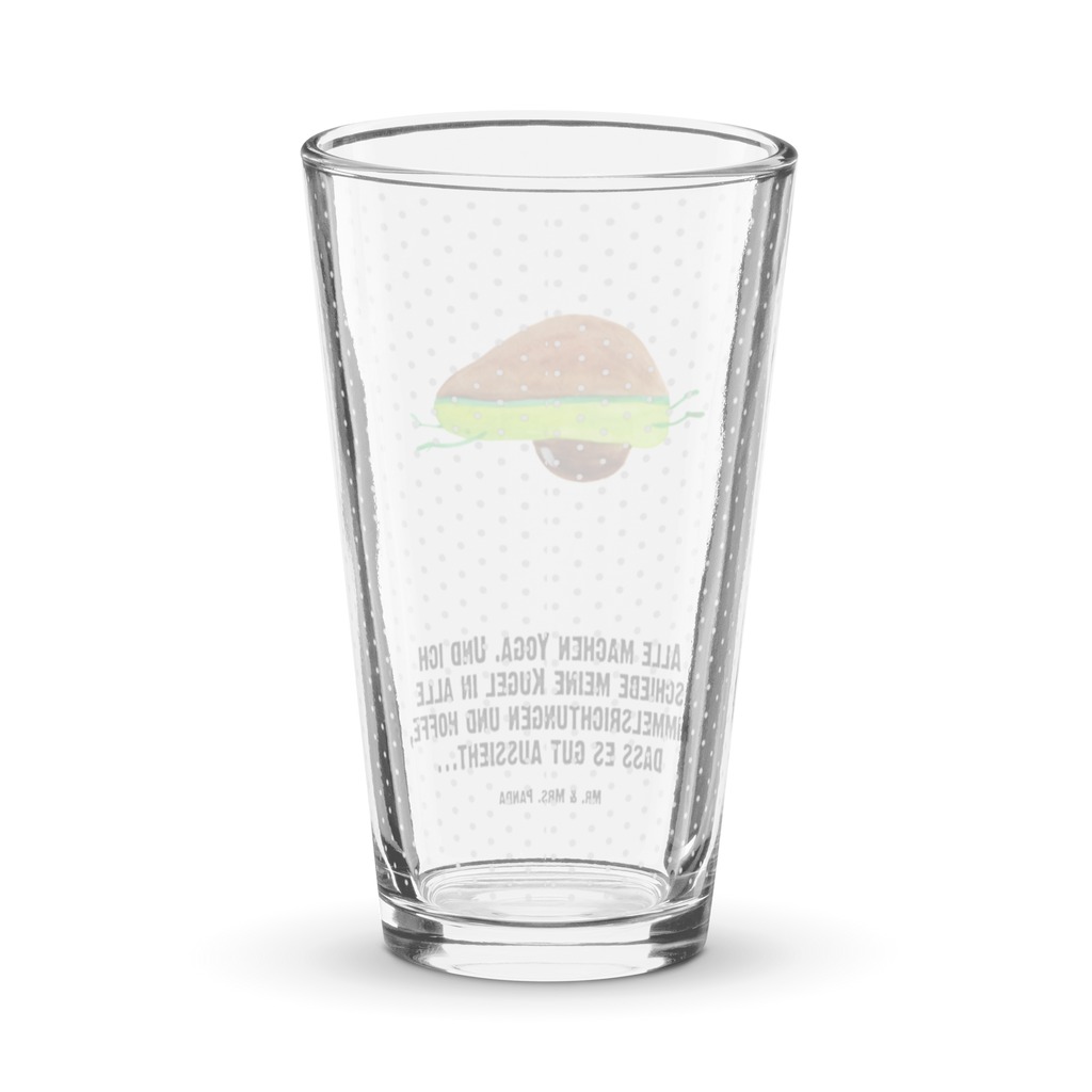 Premium Trinkglas Avocado Yoga Trinkglas, Glas, Pint Glas, Bierglas, Cocktail Glas, Wasserglas, Avocado, Veggie, Vegan, Gesund, Avocado Yoga Vegan