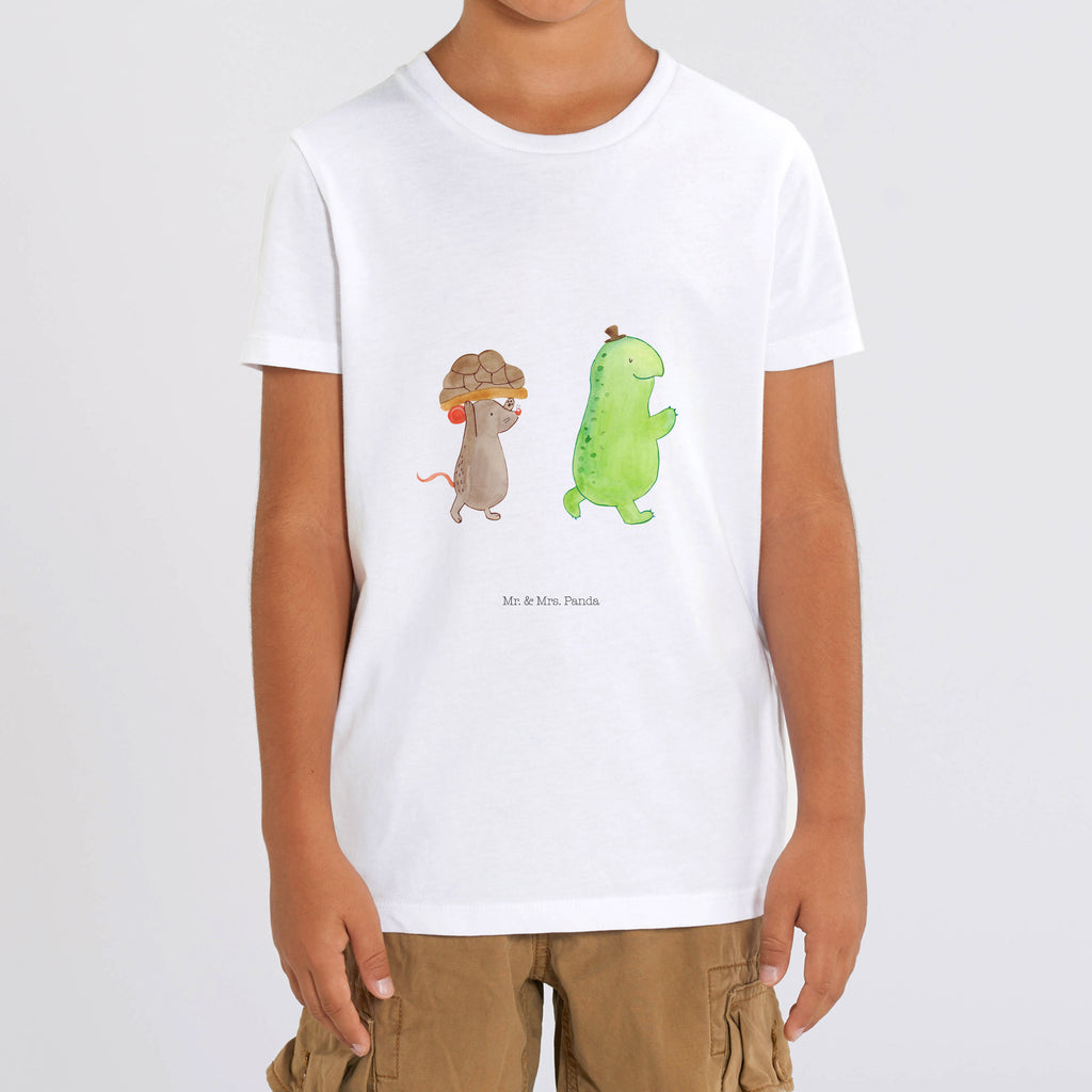 Organic Kinder T-Shirt Schildkröte & Maus Kinder T-Shirt, Kinder T-Shirt Mädchen, Kinder T-Shirt Jungen, Schildkröte, Maus, Freunde, Freundinnen, beste Freunde, beste Freundinnen