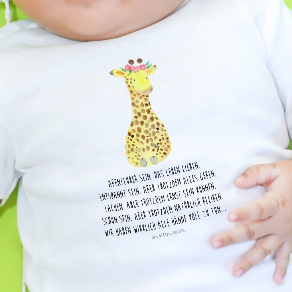 Baby Longsleeve Giraffe Blumenkranz Mädchen, Jungen, Baby, Langarm, Bio, Kleidung, Longsleeve, Afrika, Wildtiere, Giraffe, Blumenkranz, Abenteurer, Selbstliebe, Freundin
