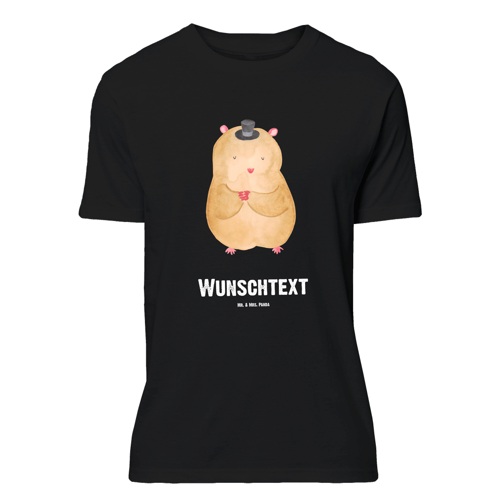 Personalisiertes T-Shirt Hamster mit Hut T-Shirt Personalisiert, T-Shirt mit Namen, T-Shirt mit Aufruck, Männer, Frauen, Wunschtext, Bedrucken, Tiermotive, Gute Laune, lustige Sprüche, Tiere, Hamster, Hut, Magier, Zylinder, Zwerghamster, Zauberer