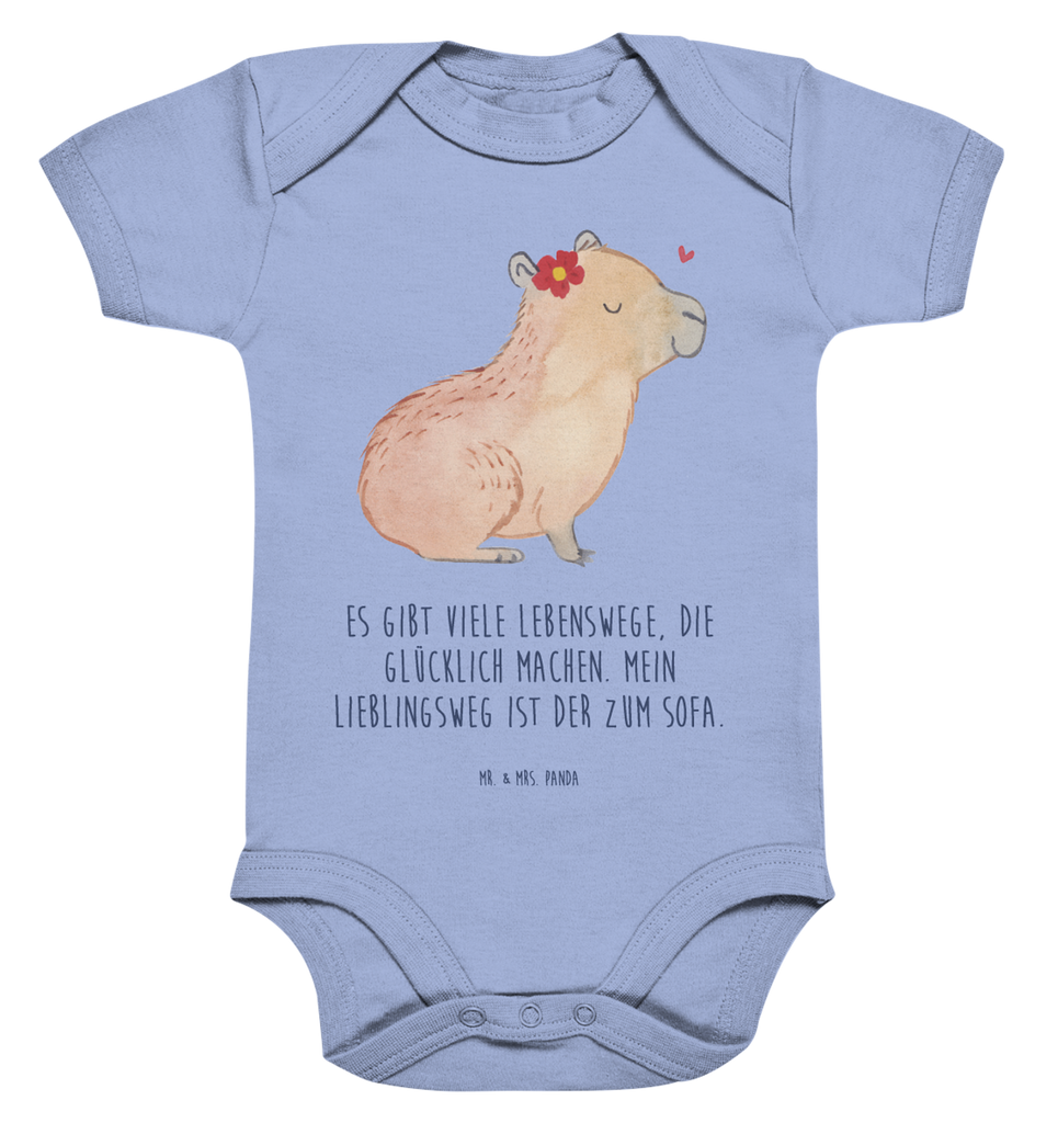 Organic Baby Body Capybara Blume Babykleidung, Babystrampler, Strampler, Wickelbody, Baby Erstausstattung, Junge, Mädchen, Tiermotive, Gute Laune, lustige Sprüche, Tiere, Capybara