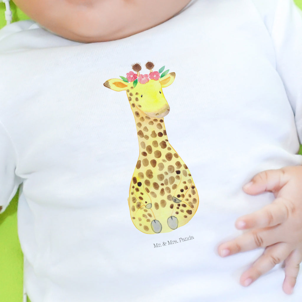 Baby Longsleeve Giraffe Blumenkranz Mädchen, Jungen, Baby, Langarm, Bio, Kleidung, Longsleeve, Afrika, Wildtiere, Giraffe, Blumenkranz, Abenteurer, Selbstliebe, Freundin