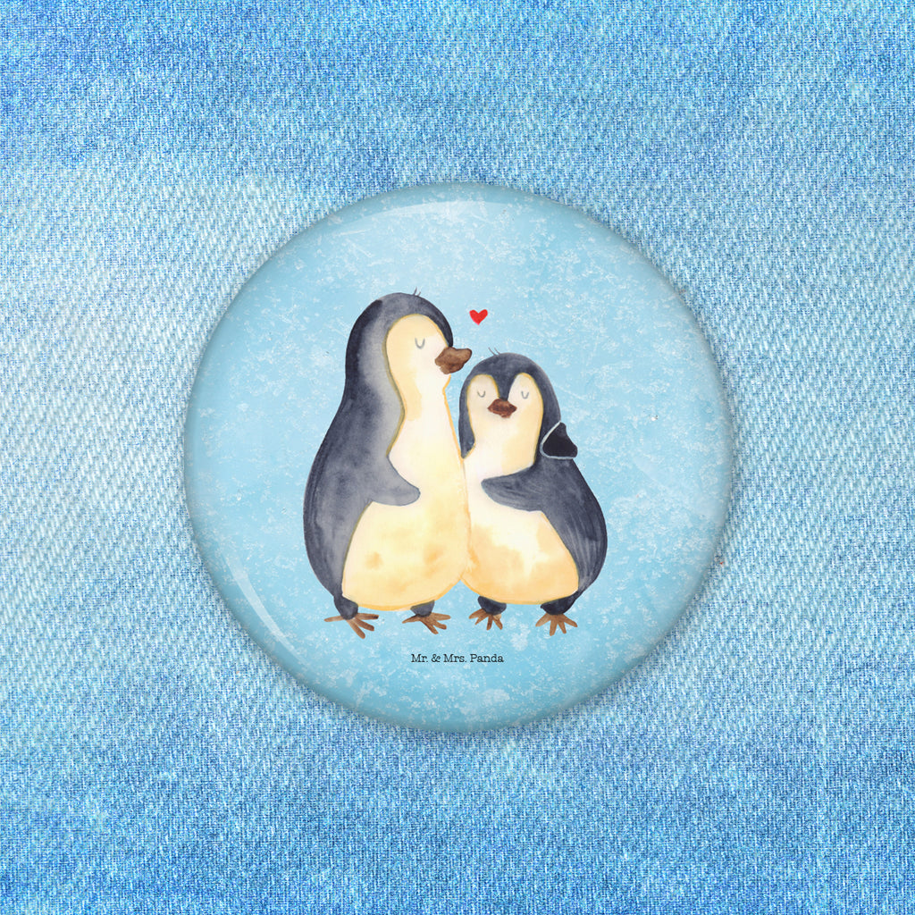 Button Pinguin umarmend 50mm Button, Button, Pin, Anstecknadel, Pinguin, Liebe, Liebespaar, Liebesbeweis, Liebesgeschenk, Verlobung, Jahrestag, Hochzeitstag, Hochzeit, Hochzeitsgeschenk