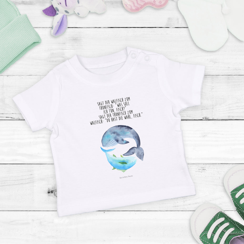 Organic Baby Shirt Walfisch Thunfisch Baby T-Shirt, Jungen Baby T-Shirt, Mädchen Baby T-Shirt, Shirt, Tiermotive, Gute Laune, lustige Sprüche, Tiere, Wal, Wahl, Tunfisch, Wortwitz lustig, Spruch lustig, Flachwitz, Witz, Spruch des Tages, Flachwitz Geschenk