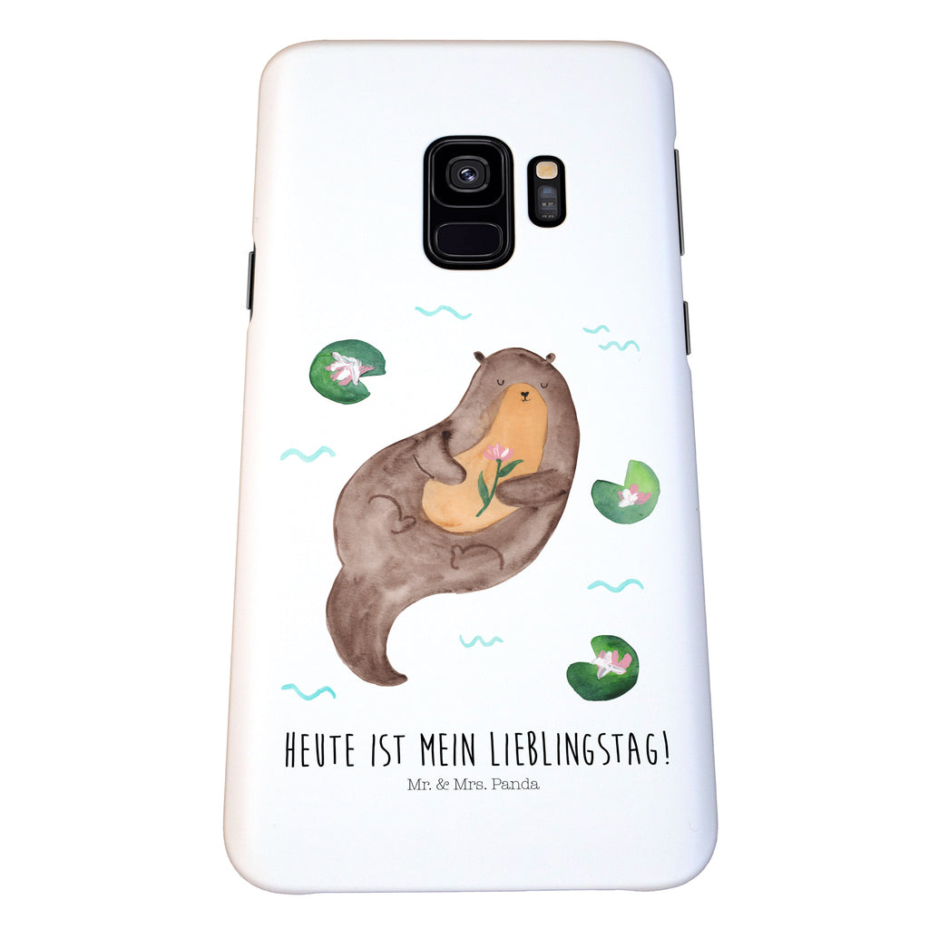 Handyhülle Otter Seerose Samsung Galaxy S9, Handyhülle, Smartphone Hülle, Handy Case, Handycover, Hülle, Otter, Fischotter, Seeotter, Otter Seeotter See Otter
