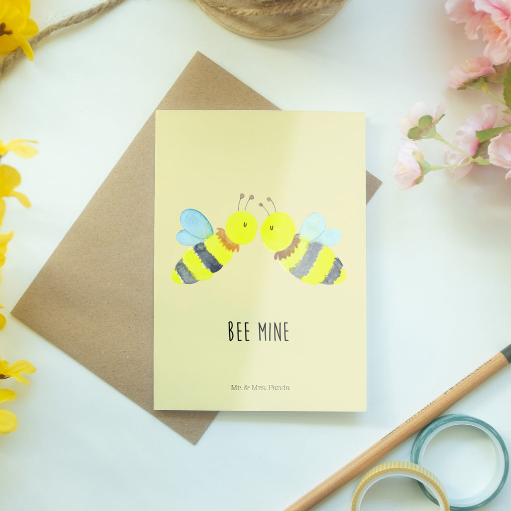 Grußkarte Biene Liebe Grußkarte, Klappkarte, Einladungskarte, Glückwunschkarte, Hochzeitskarte, Geburtstagskarte, Karte, Biene, Wespe, Hummel