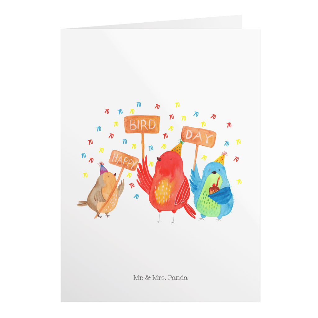 Geburtstagskarte 70. Geburtstag Happy Bird Day Grusskarte, Klappkarte, Einladungskarte, Glückwunschkarte, Hochzeitskarte, Geburtstagskarte, Geburtstag, Geburtstagsgeschenk, Geschenk, zum, für, Mitbringsel, Feier