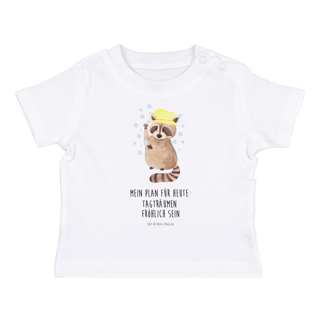 Organic Baby Shirt Waschbär Baby T-Shirt, Jungen Baby T-Shirt, Mädchen Baby T-Shirt, Shirt, Tiermotive, Gute Laune, lustige Sprüche, Tiere, Waschbär, Tagträumen, Plan, Fröhlich, waschen, Seifenblasen