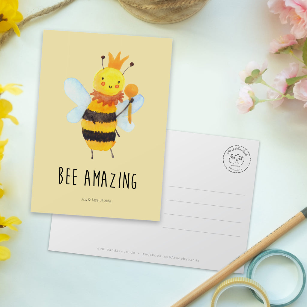 Postkarte Biene König Postkarte, Karte, Geschenkkarte, Grußkarte, Einladung, Ansichtskarte, Geburtstagskarte, Einladungskarte, Dankeskarte, Biene, Wespe, Hummel