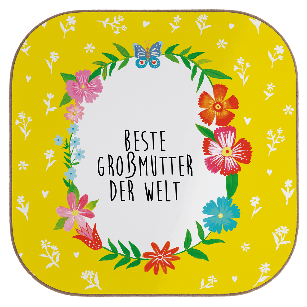 Quadratische Untersetzer Design Frame Happy Girls Großmutter Bierdeckel, Glasuntersetzer, Untersetzer Gläser, Getränkeuntersetzer, Geschenk