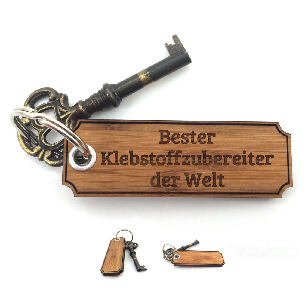 Schlüsselanhänger Klebstoffzubereiter Schlüsselanhänger, Anhänger, Taschenanhänger, Glücksbringer, Schlüsselbund, Schlüsselanhänger Holz, Schlüsselanhänger aus Holz, Holz Schlüsselanhänger, Holzschlüsselanhänger, Geschenke, Schenken, Gravur