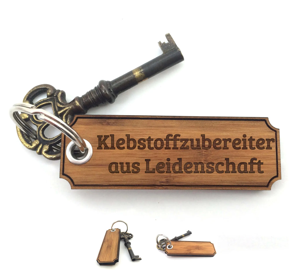 Schlüsselanhänger Klebstoffzubereiter Schlüsselanhänger, Anhänger, Taschenanhänger, Glücksbringer, Schlüsselbund, Schlüsselanhänger Holz, Schlüsselanhänger aus Holz, Holz Schlüsselanhänger, Holzschlüsselanhänger, Geschenke, Schenken, Gravur